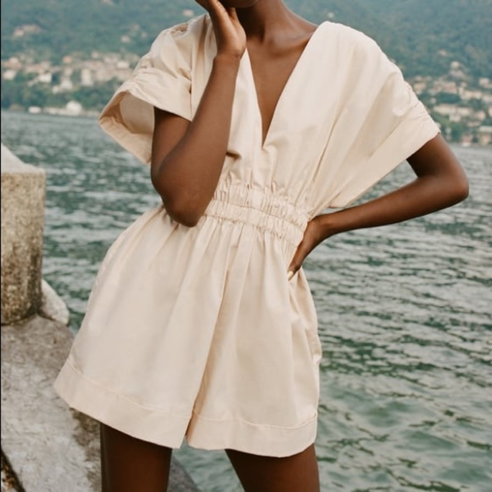Zara Short Pleated Jumpsuit